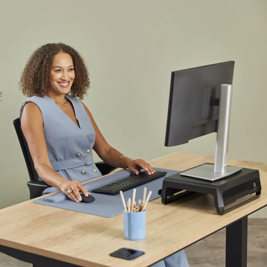 Fellowes Breyta Polssteun Silicone - Lichtblauw