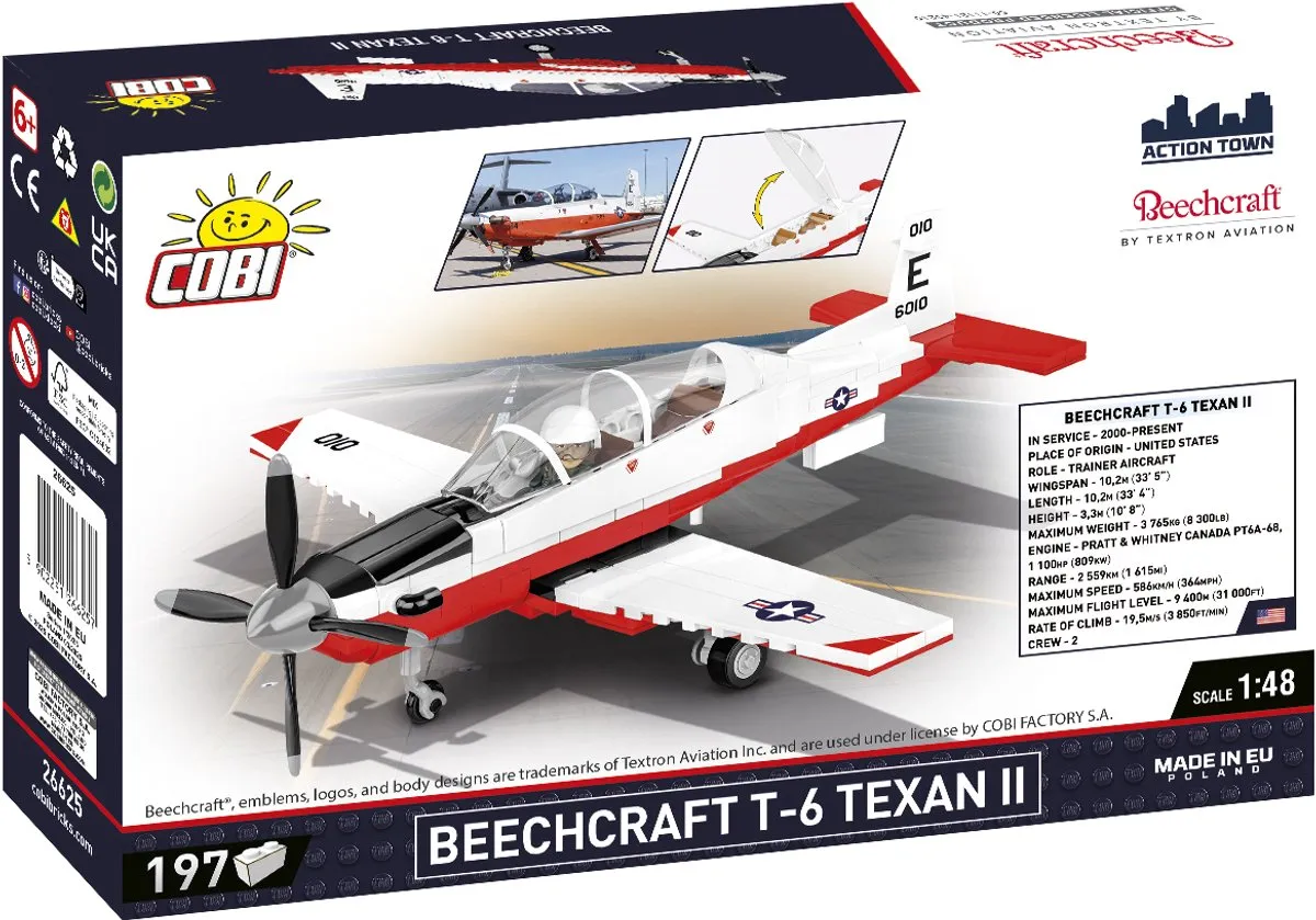 Cobi Beechcraft T-6 Texan II 197 Onderdelen - Meerkleurig