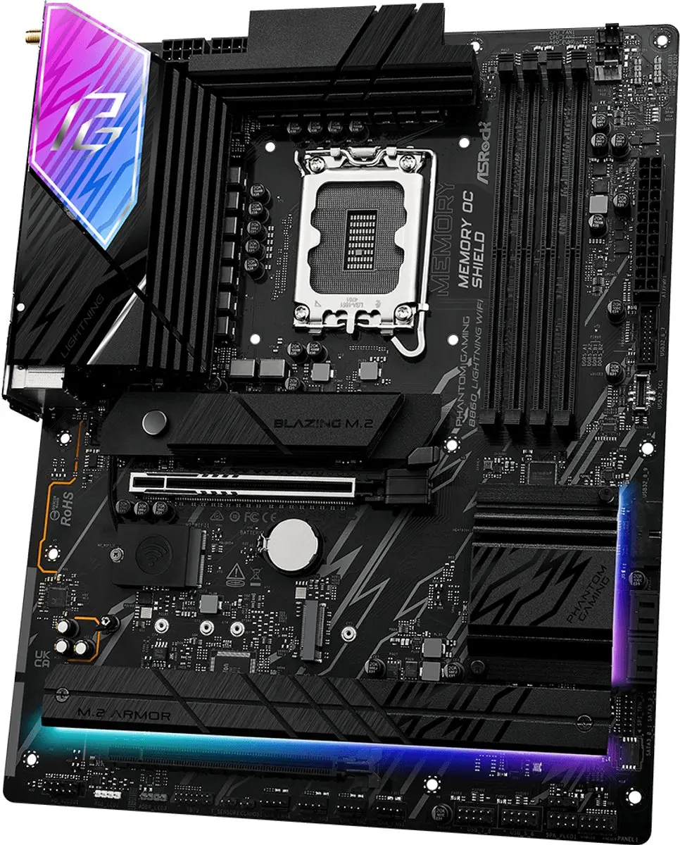ASRock B860 Lightning WiFi ATX Moederbord - LGA 1851