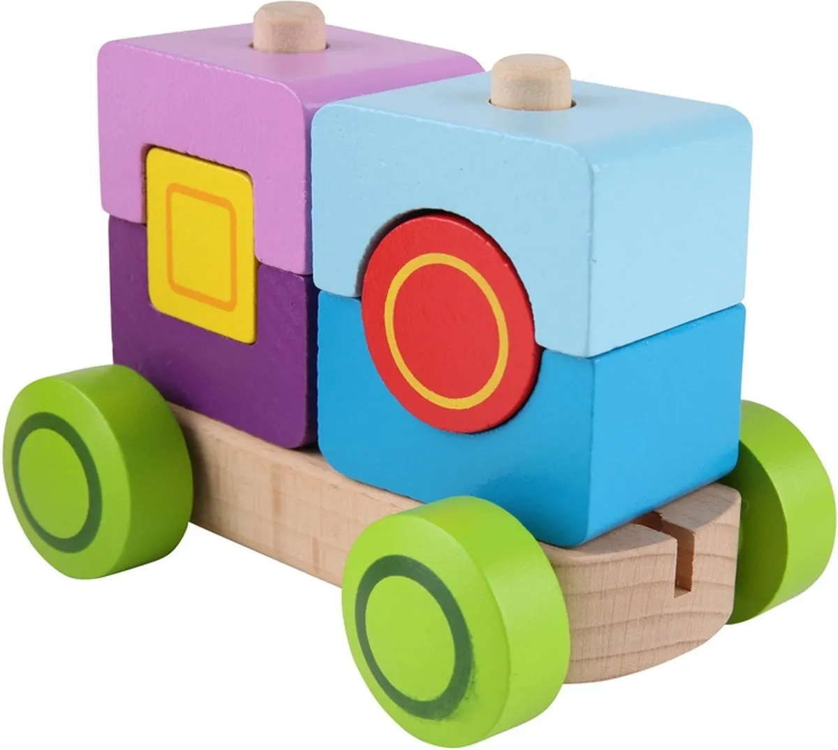 Hape Fantasiebausteine Eisenbahn E0417 - Bouwset - Multicolor