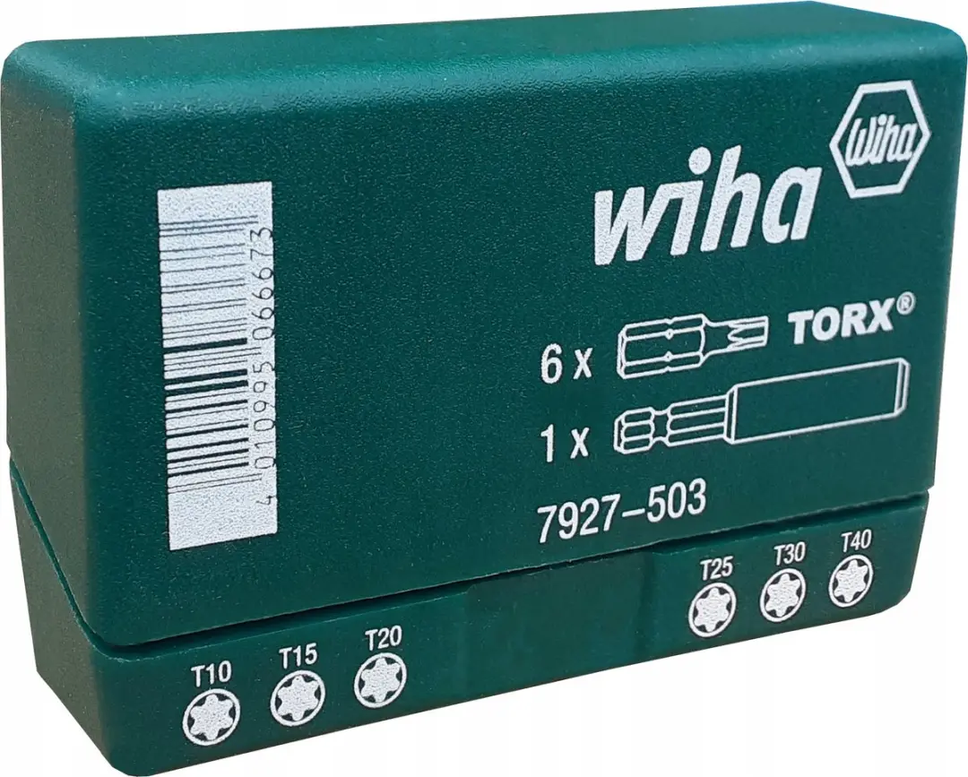 Wiha Groene Tresor Torx Bitset 7-delig 1/4"