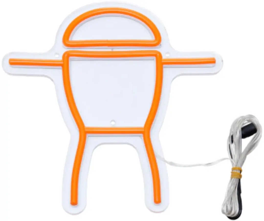 Monolith Neonlamp BBQ-logo 26x26cm Oranje - 5W