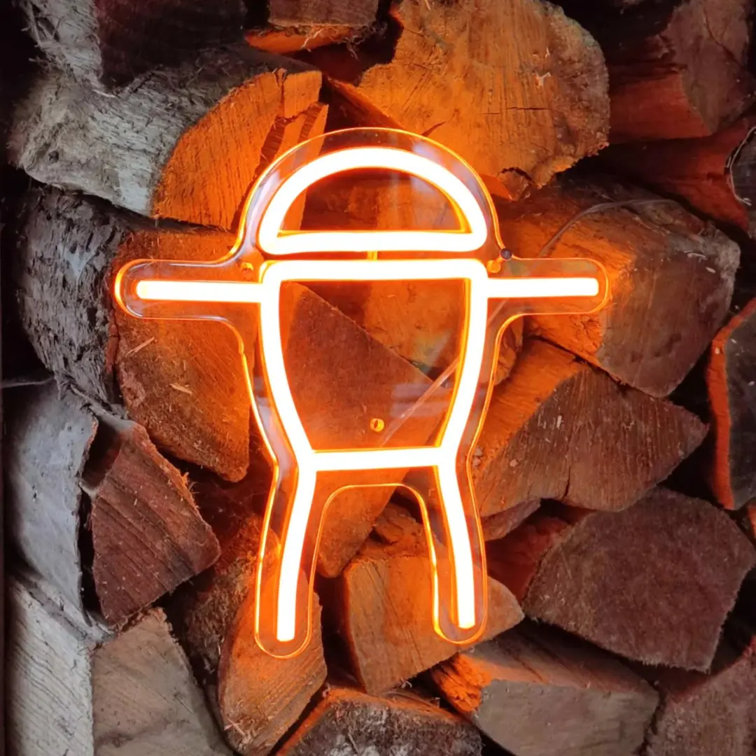 Monolith Neonlamp BBQ-logo 26x26cm Oranje
