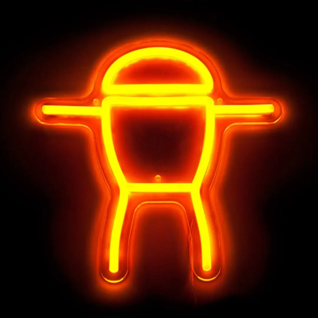 Monolith Neonlamp BBQ-logo 26x26cm Oranje - 5W