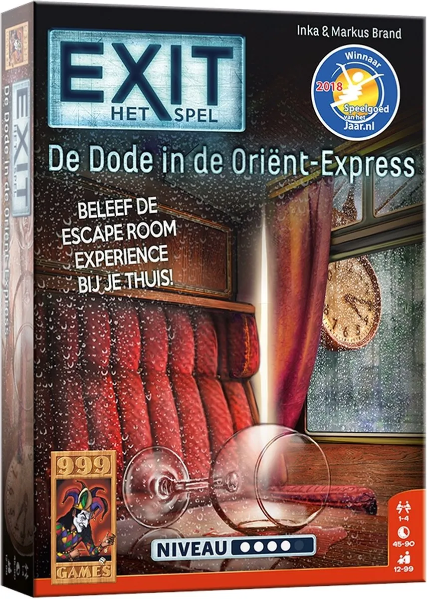 999 Games EXIT De dode in de Orient Express - Breinbreker - 1-4 Spelers