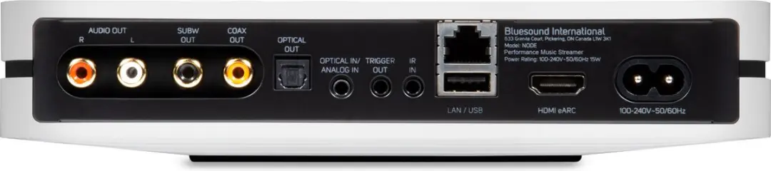 Bluesound Node N132 Draadloze Muziekstreamer - Wit - afbeelding 6 van 6