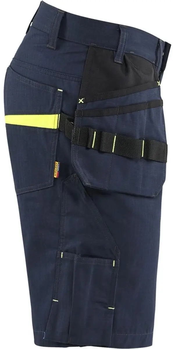 Blåkläder Service Short 1494-1330 - Maat 58 - Marineblauw/Geel