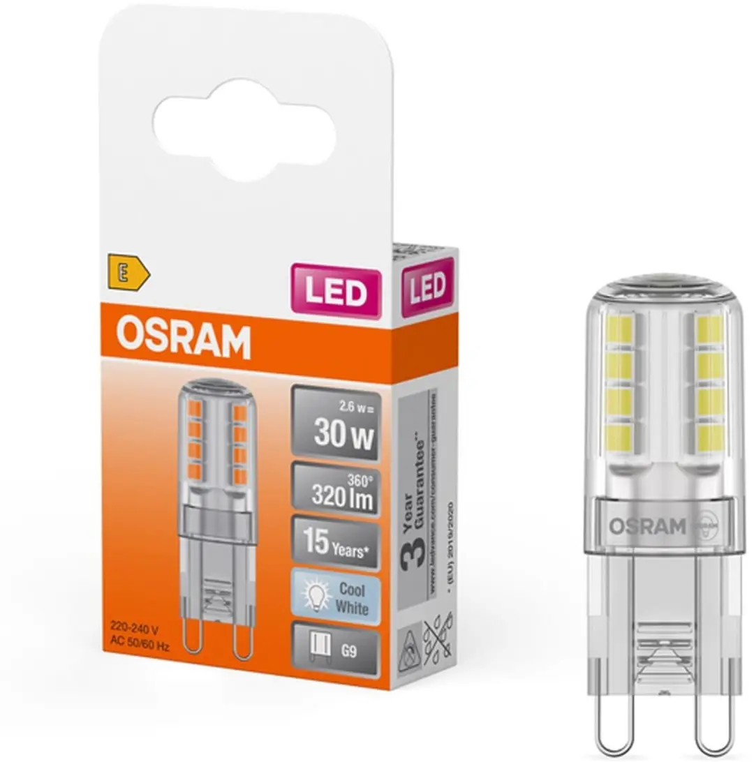 Osram LED Insteeklamp G9 2.6W - 320 Lm 4000K - 12V - afbeelding 3 van 5