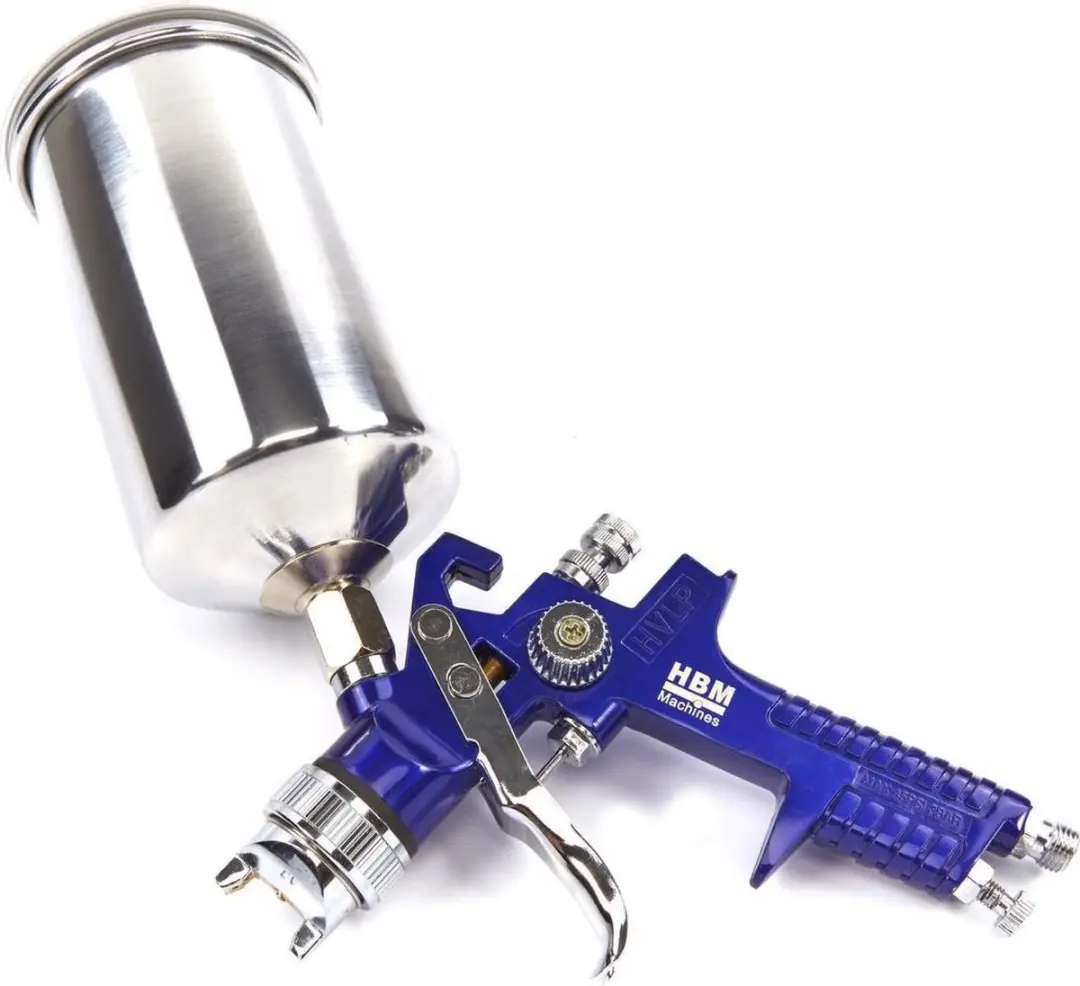 HBM 8-delige Verfspuitenset Toolsidee - 0.60L - Aluminium Beker