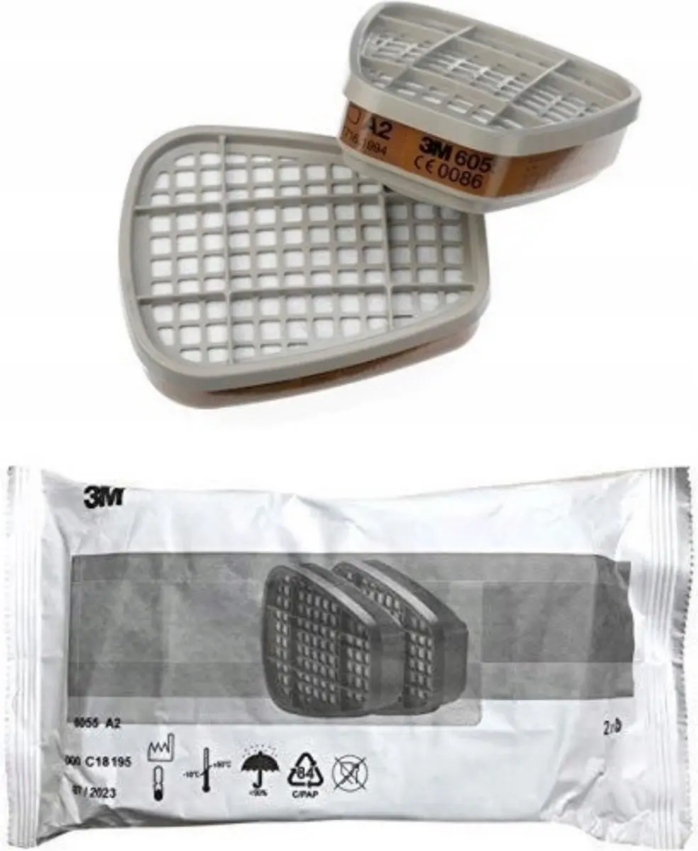 3M 6300 Halfgelaatsmasker L - Compleet met A2/D/P1R Filters - 7 Stuks