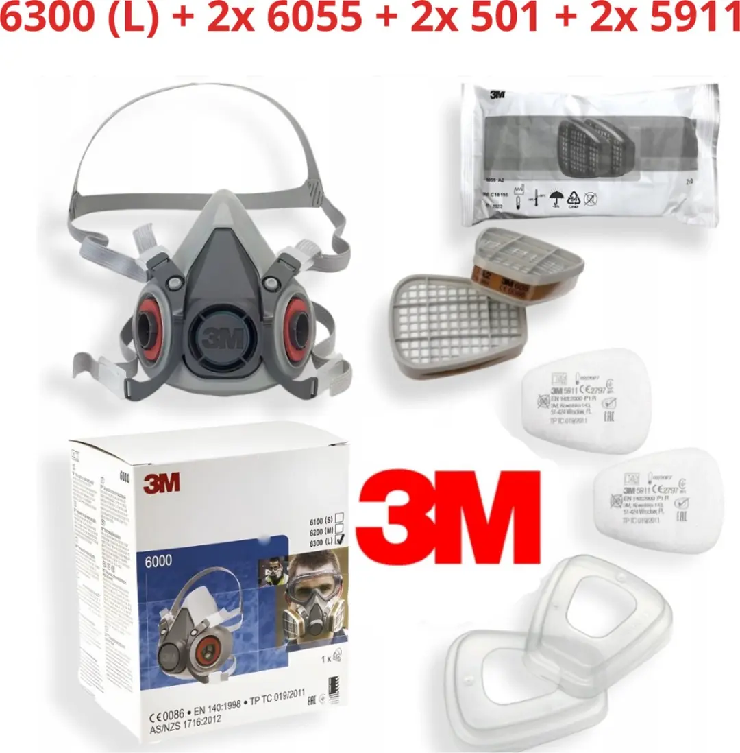 3M 6300 Halfgelaatsmasker L
