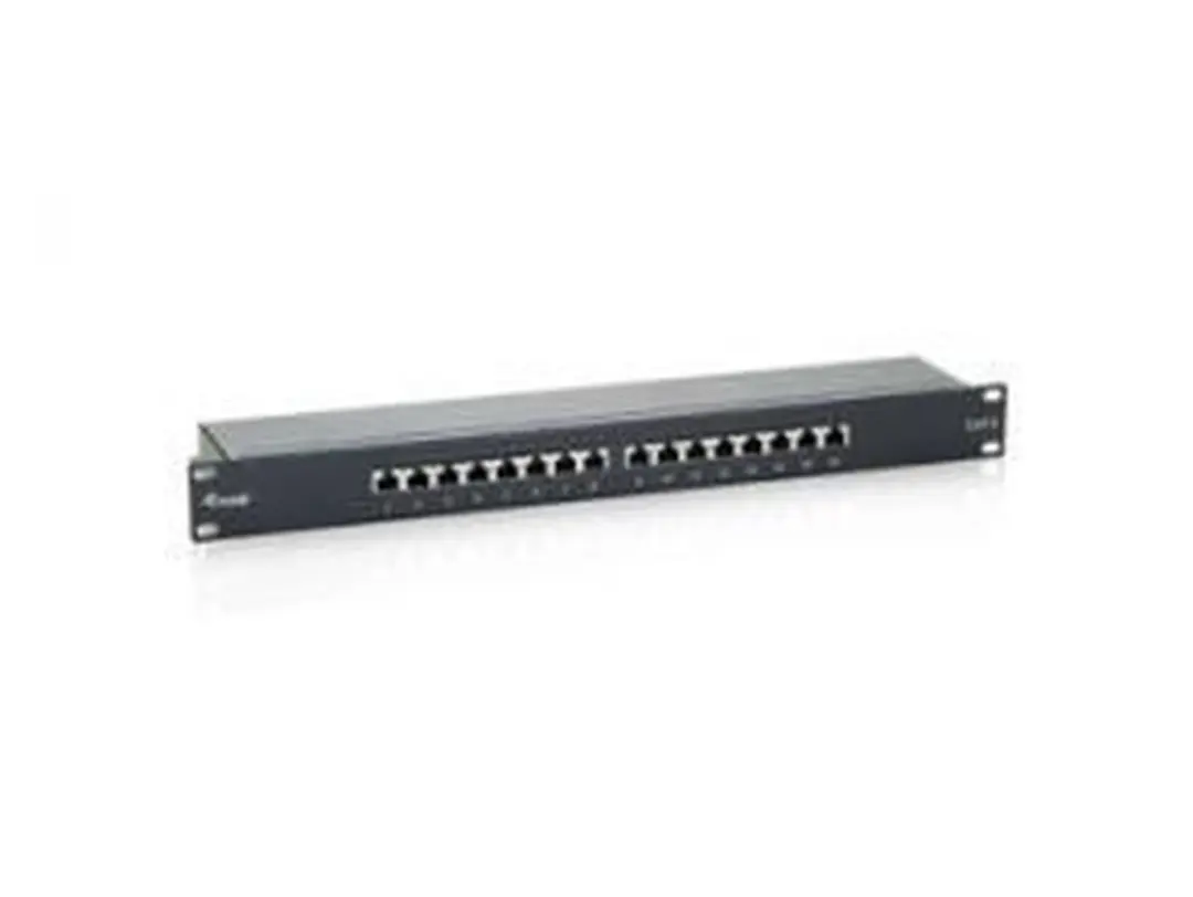 Equip Patchpanel 16x RJ45 Cat6 19" 1HE - Zwart