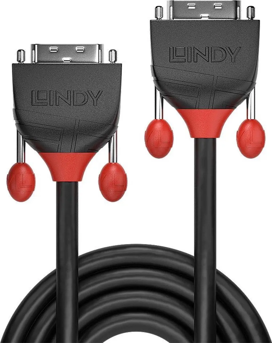 Lindy 36252 DVI-kabel DVI-D 2m - Zwart