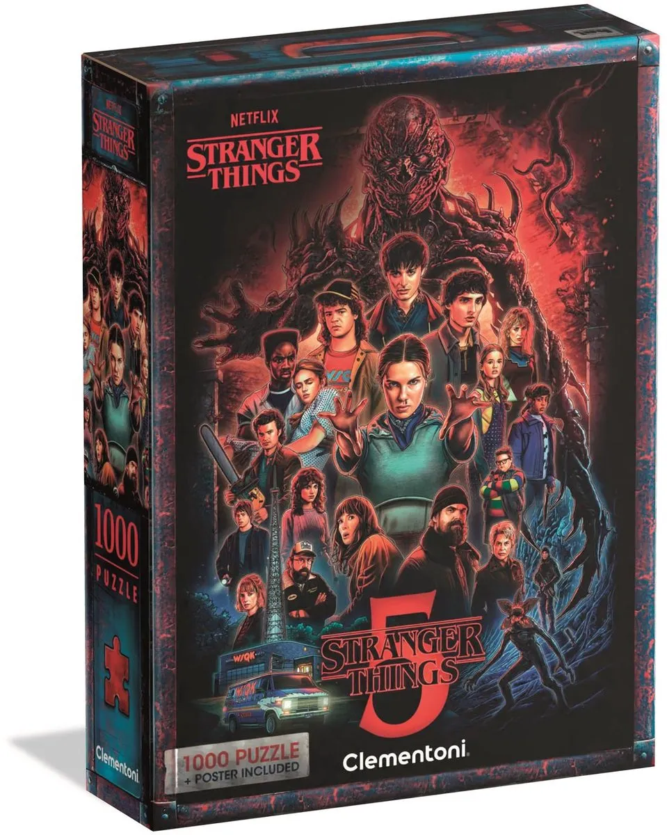 Clementoni Stranger Things Seizoen 5 Puzzel 1000 Stuks - Multikleur
