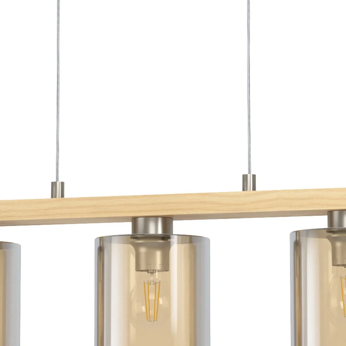 Eglo Castralvo Hanglamp 5x E27 - Bruin/Grijs