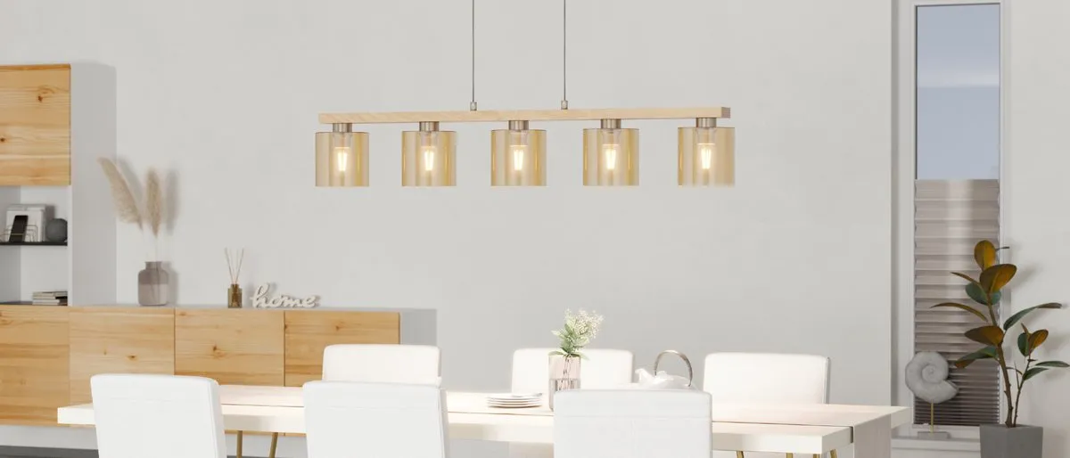 Eglo Castralvo Hanglamp 5x E27 - Bruin/Grijs