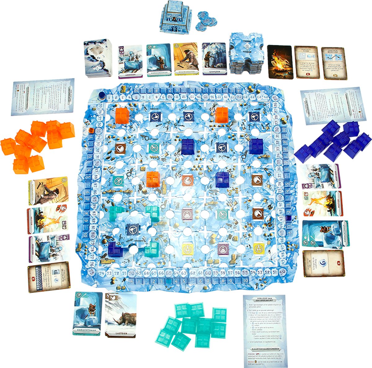 999 Games - Nunatak - Bordspel - Strategisch bouwspel - interactieve speelervaring met solovariant