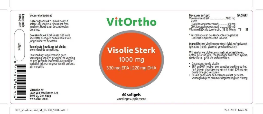 VitOrtho Visolie 1000mg - 60 Softgels