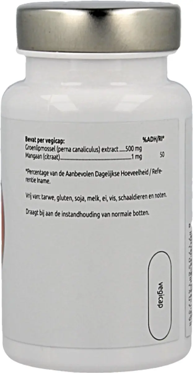 VitOrtho Groenlipmossel Extract 500mg - 60 Vegicaps