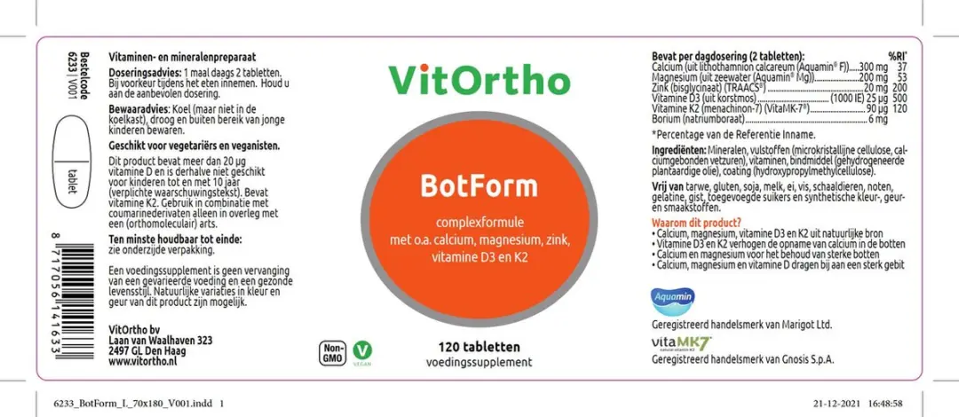 VitOrtho Botform 120 Tabletten
