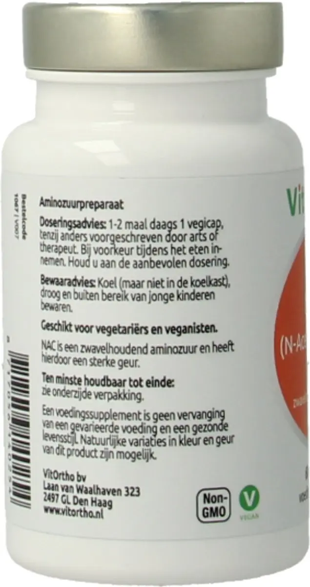 VitOrtho N-Acetylcysteïne 500mg - 60 Stuks