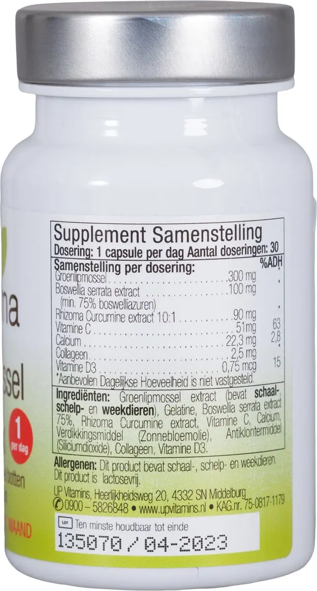 UNIPHARMA Groenlipmossel Complex 30 Capsules
