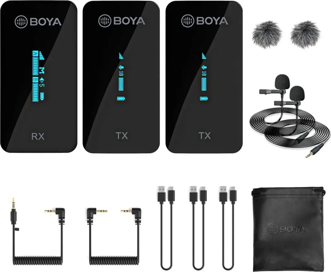 Boya BY-XM6-S2 Draadloze Duo Microfoon - Zwart