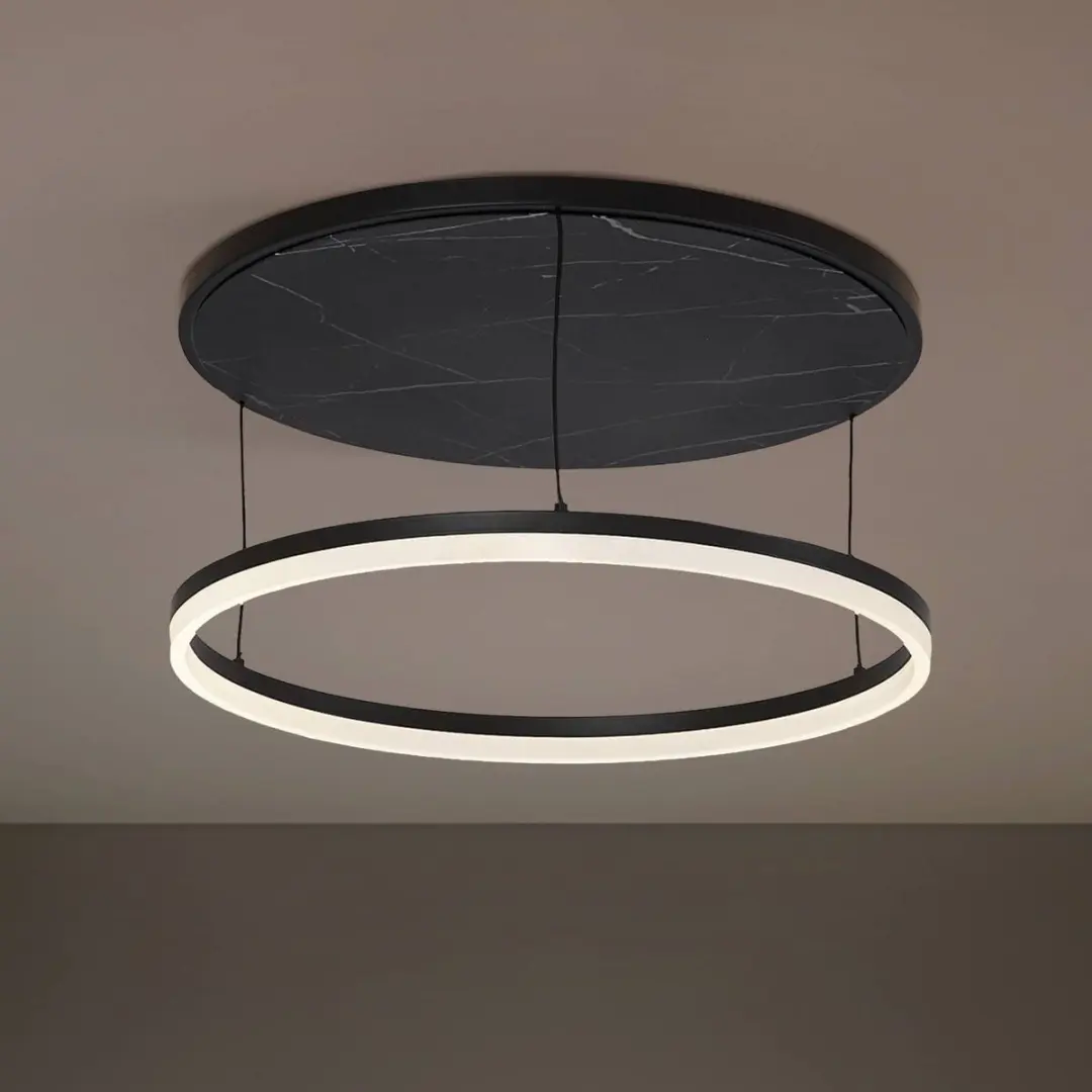 Lucande LED Plafondlamp 50cm - 1 Lichtpunt - Dimbare Metaal - Warm Wit 4150K
