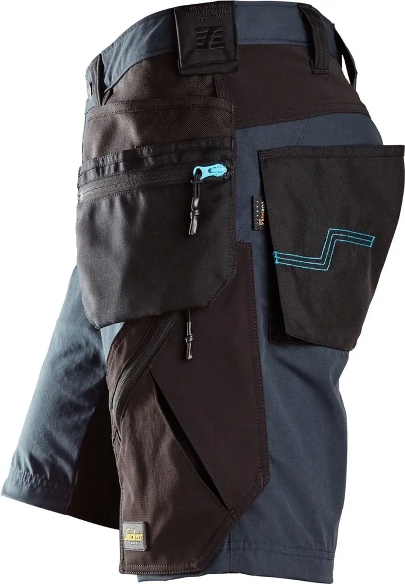 Snickers 6110 LiteWork Korte Werkbroek 58 - Donkerblauw/Zwart