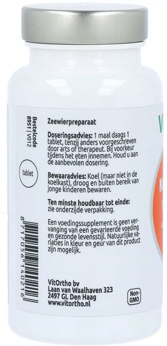 VitOrtho Kelp Extract Tabletten 200 Stuks - 200mg