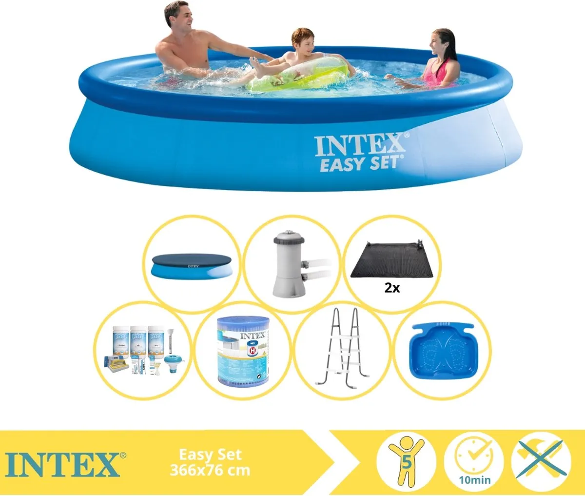 Intex Easy Set 28132GN Opblaaszwembad 366x76cm