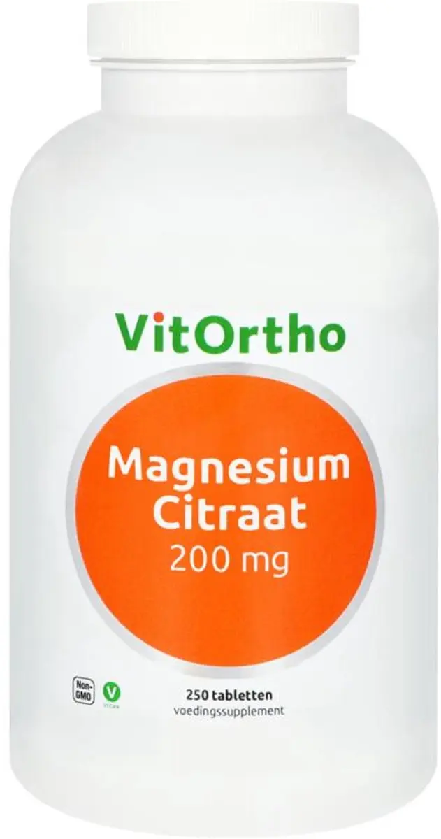 VitOrtho Magnesiumcitraat 200mg 250 Tabletten