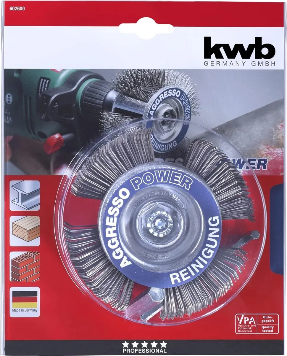 KWB Agresso Schuurborstel 110mm - Gebogen - Made in Germany