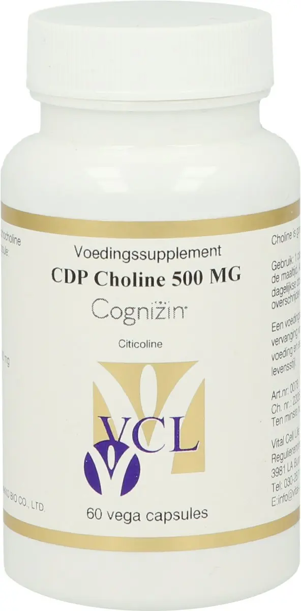 Vital Cell Life CDP Choline 500mg 60 Vegetarische Capsules
