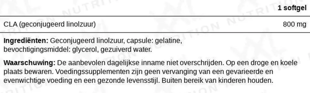 XXL Nutrition CLA Force Linolzuur 100 Softgels