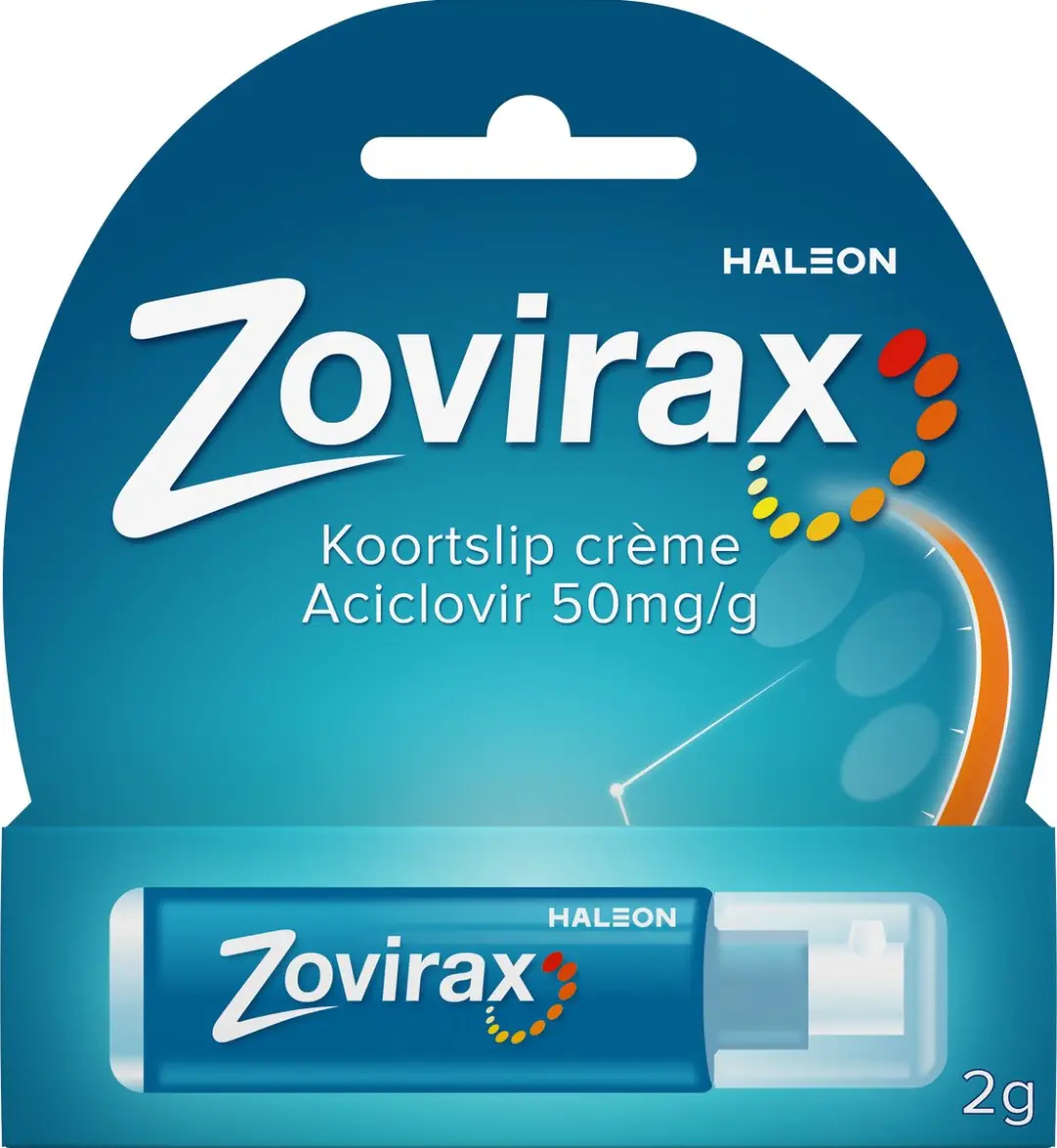 Zovirax Koortslipcrème Aciclovir 50 mg/g Pompje 2g
