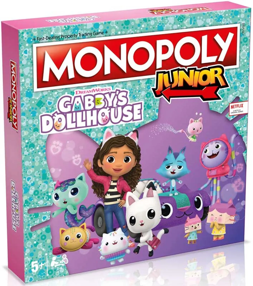 Winning Moves Monopoly Junior Gabby's Dollhouse - 2-4 Spelers