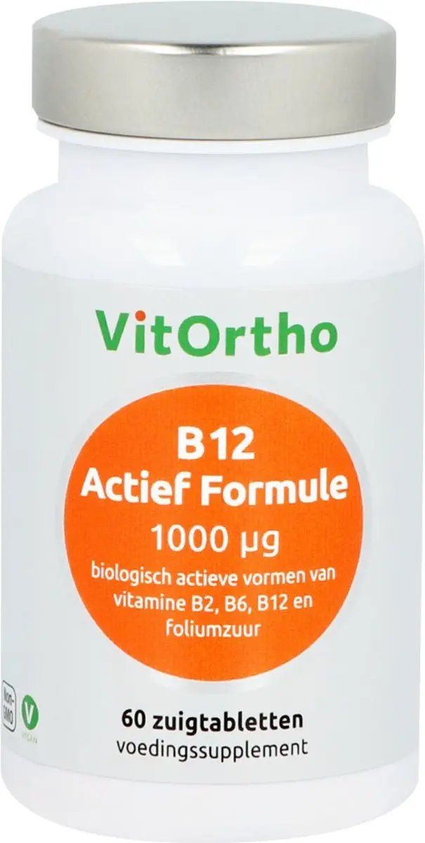 VitOrtho B12 Actief Formule 1000 µg Zuigtabs - 60 Stuks