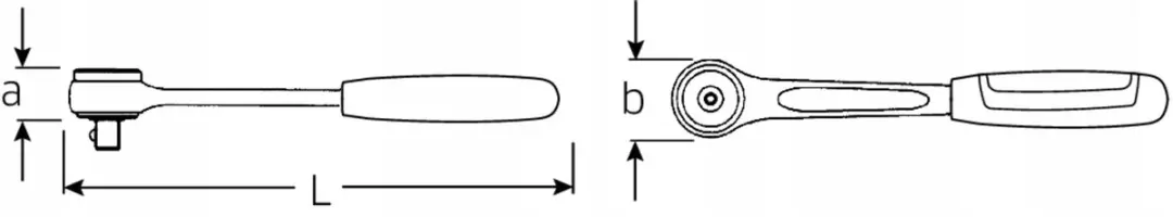 Stahlwille 1/4" Ratel 80 Tanden 117mm - Luchtvaartkwaliteit