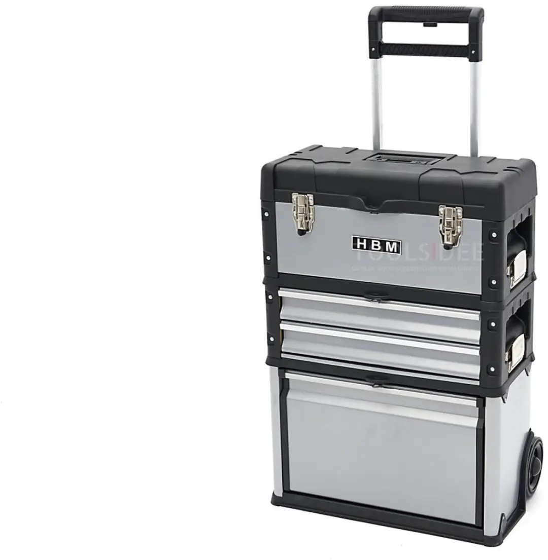 HBM 3-delige Modulaire Gereedschapskist - 75kg - 50x72x23cm