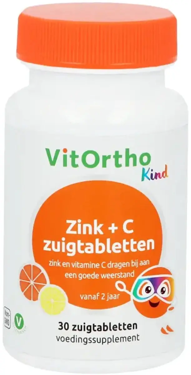 VitOrtho Zink + C Zuigtabletten Kind - 30 Stuks