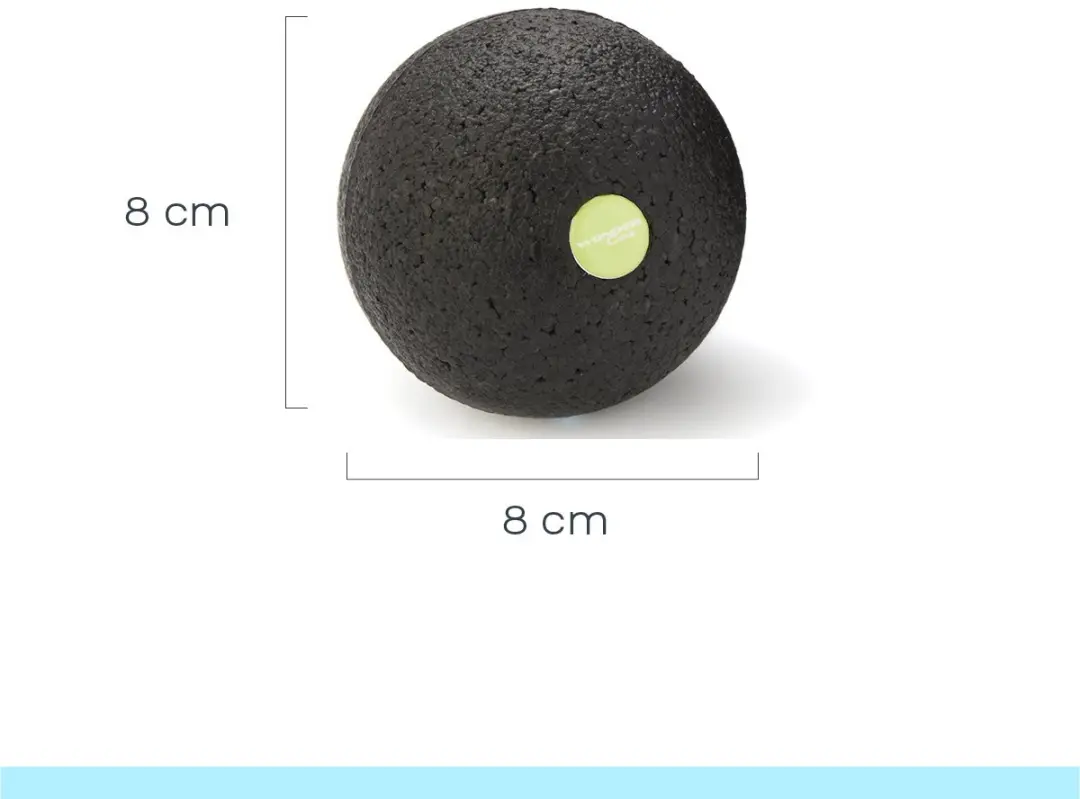 Wonder Core Massagebal 8cm - Zwart