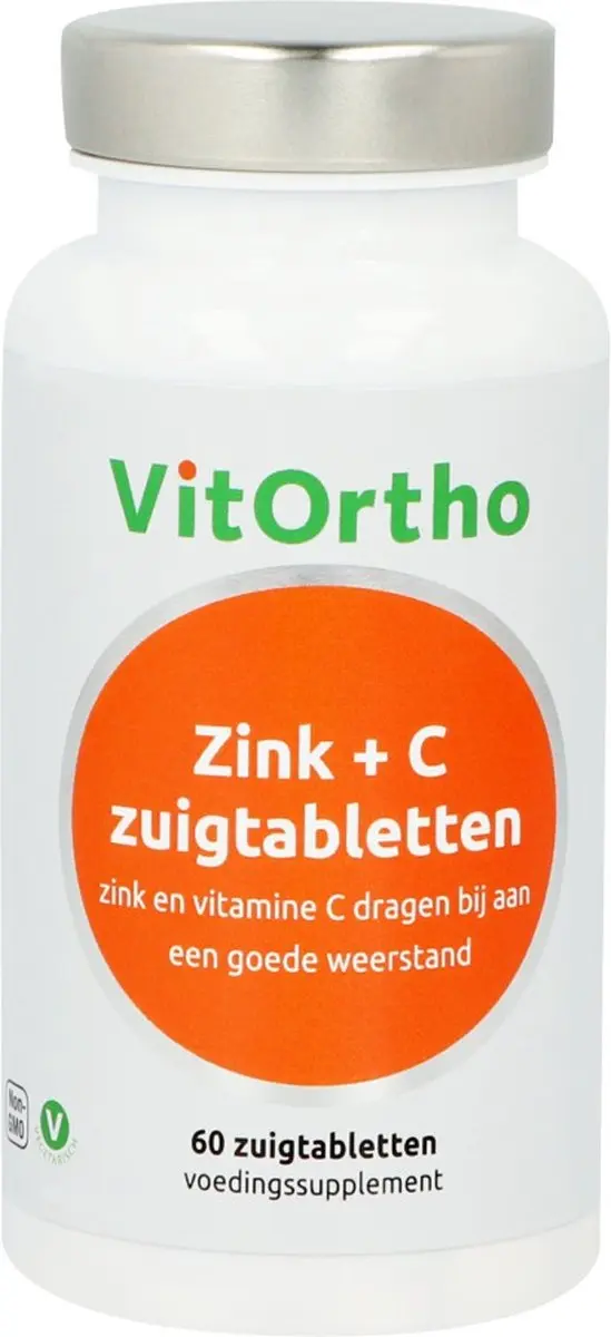 VitOrtho Zink + C Zuigtabletten - 60 Stuks