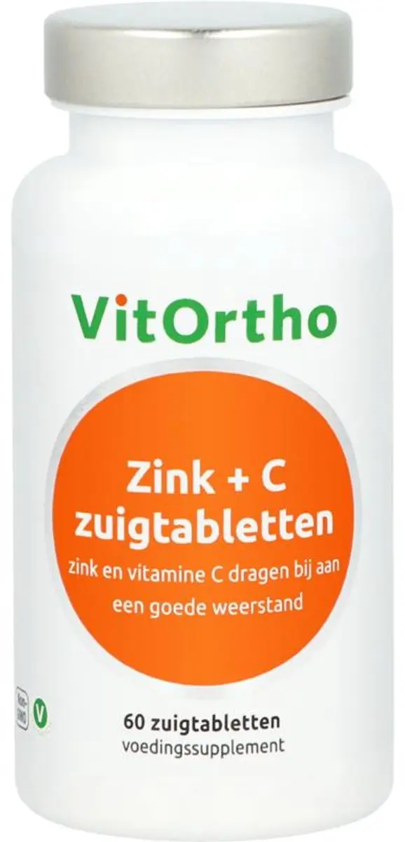 VitOrtho Zink + C Zuigtabletten - 60 Stuks