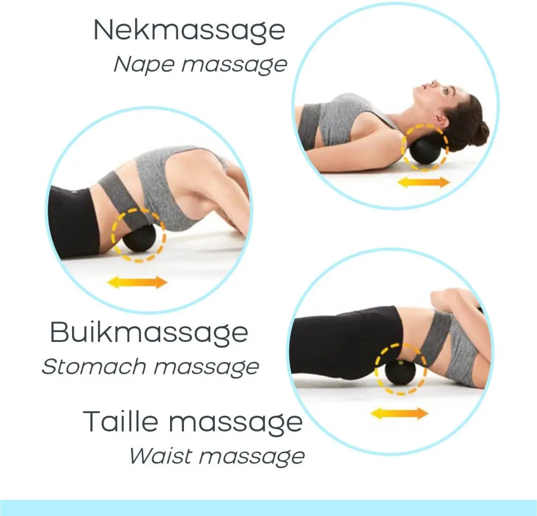 Wonder Core Massagebal 10cm - Zwart