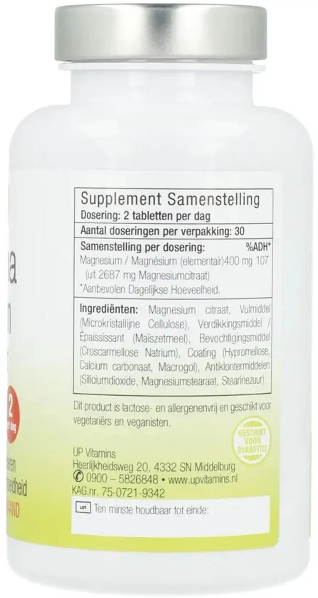 Unipharma Magnesium 400mg Tabletten - 60 Stuks