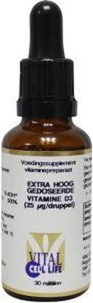 Vital Cell Life Vitamine D3 25mcg Druppels 30ml