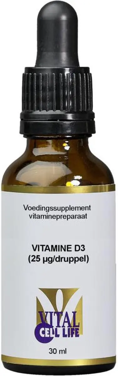 Vital Cell Life Vitamine D3 25mcg Druppels 30ml
