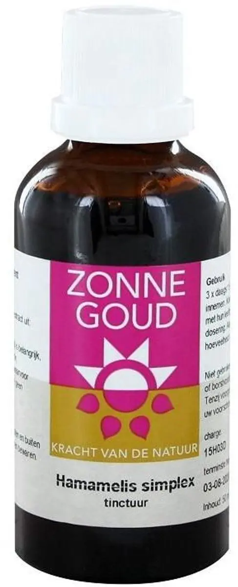Zonnegoud Hamamelis Tinctuur 50ml