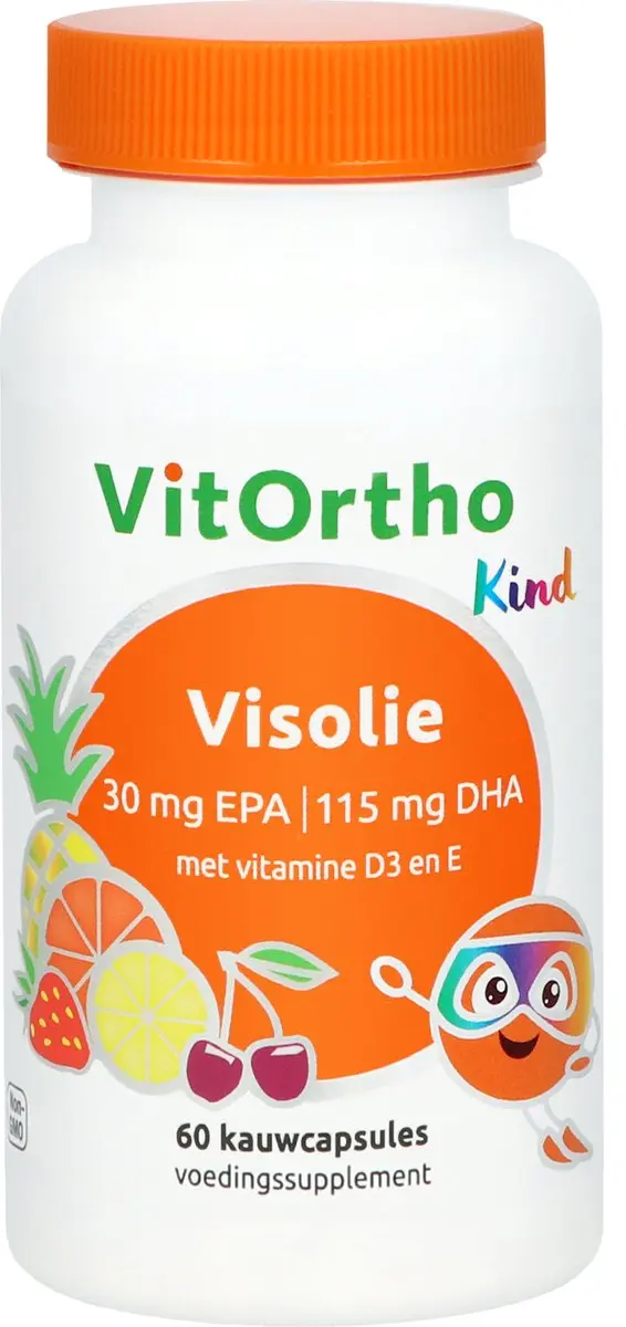 VitOrtho Visolie Kind Kauwtabletten 60 Stuks